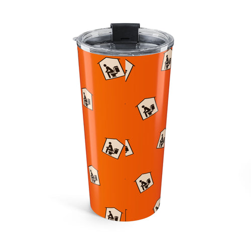 20oz Travel Tumbler — "Taking Care of Business" Orange Logo Stainless Insulated Cup