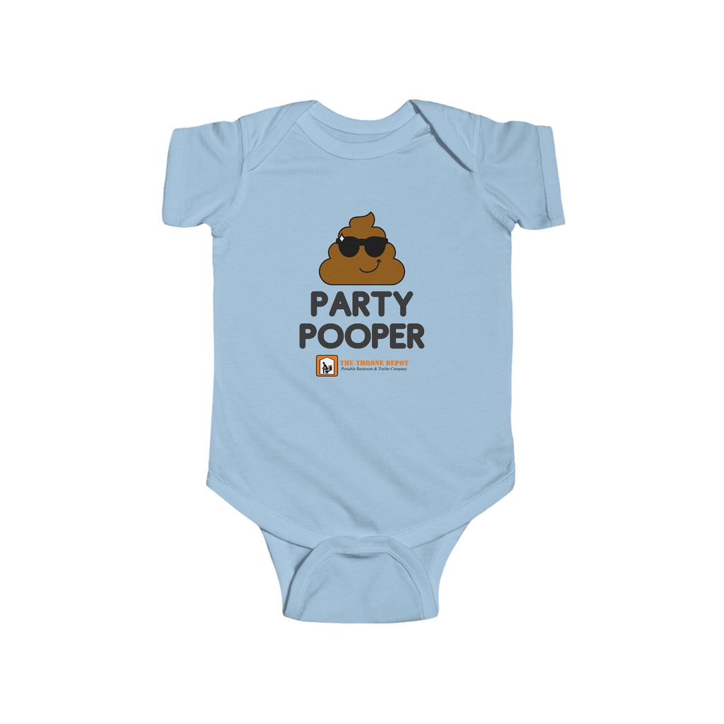 "Party Pooper" Cute Poop Emoji Baby Onesie, Funny Newborn Gift