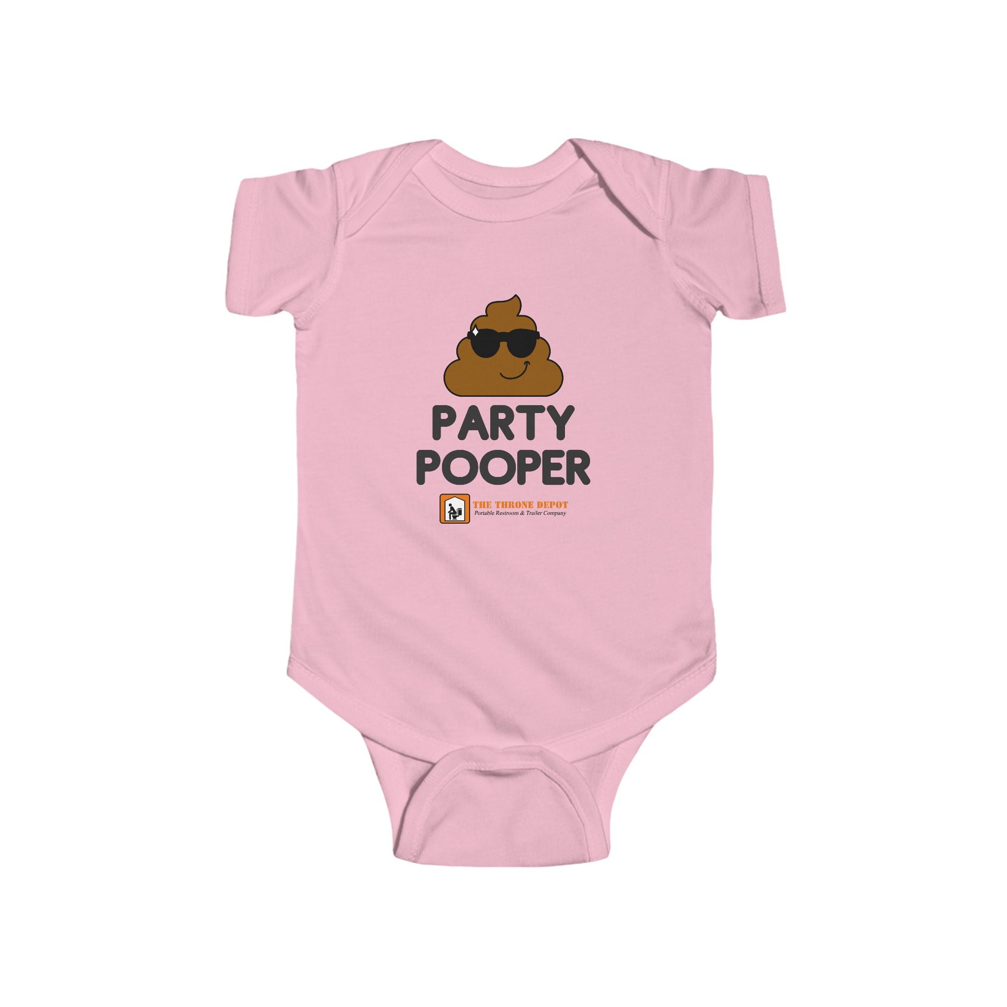 "Party Pooper" Cute Poop Emoji Baby Onesie, Funny Newborn Gift