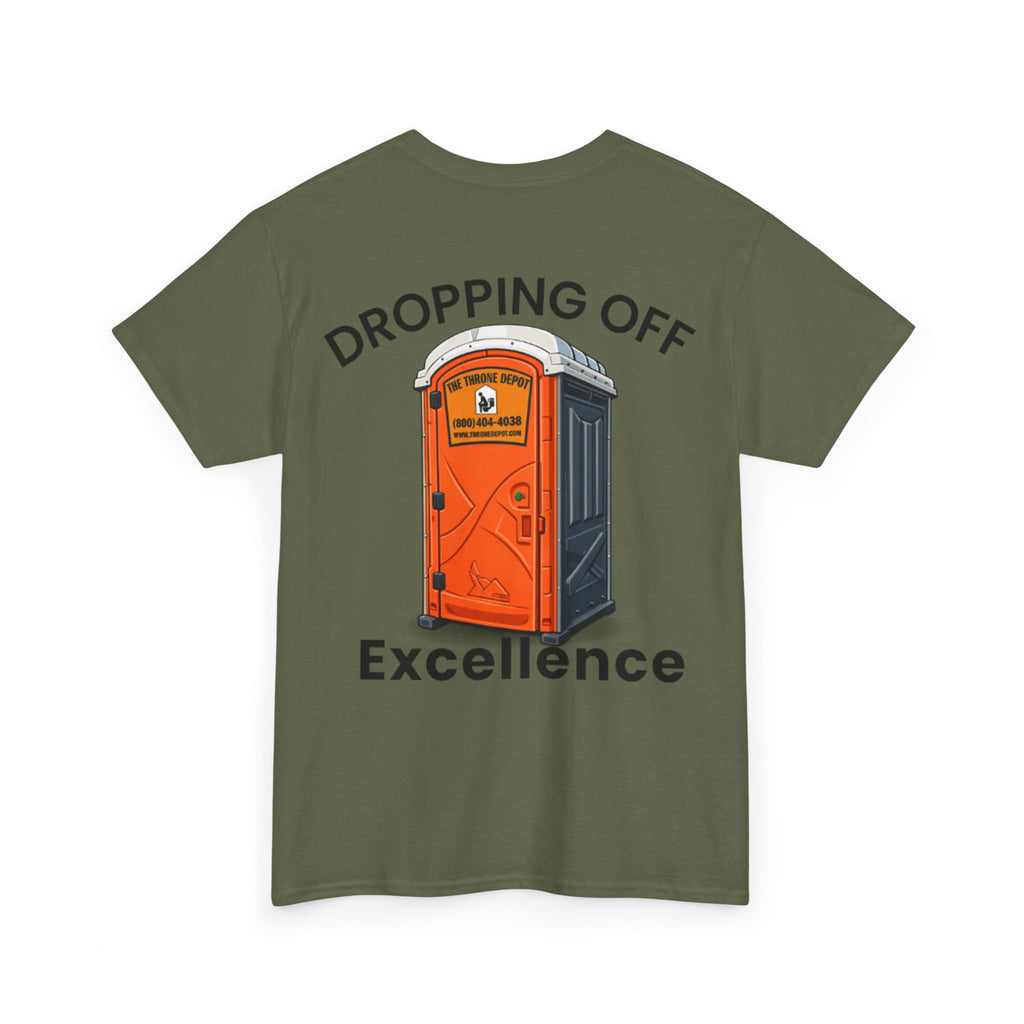 Dropping Off Excellence Tee | Porta Potty Illustration, Construction Humor