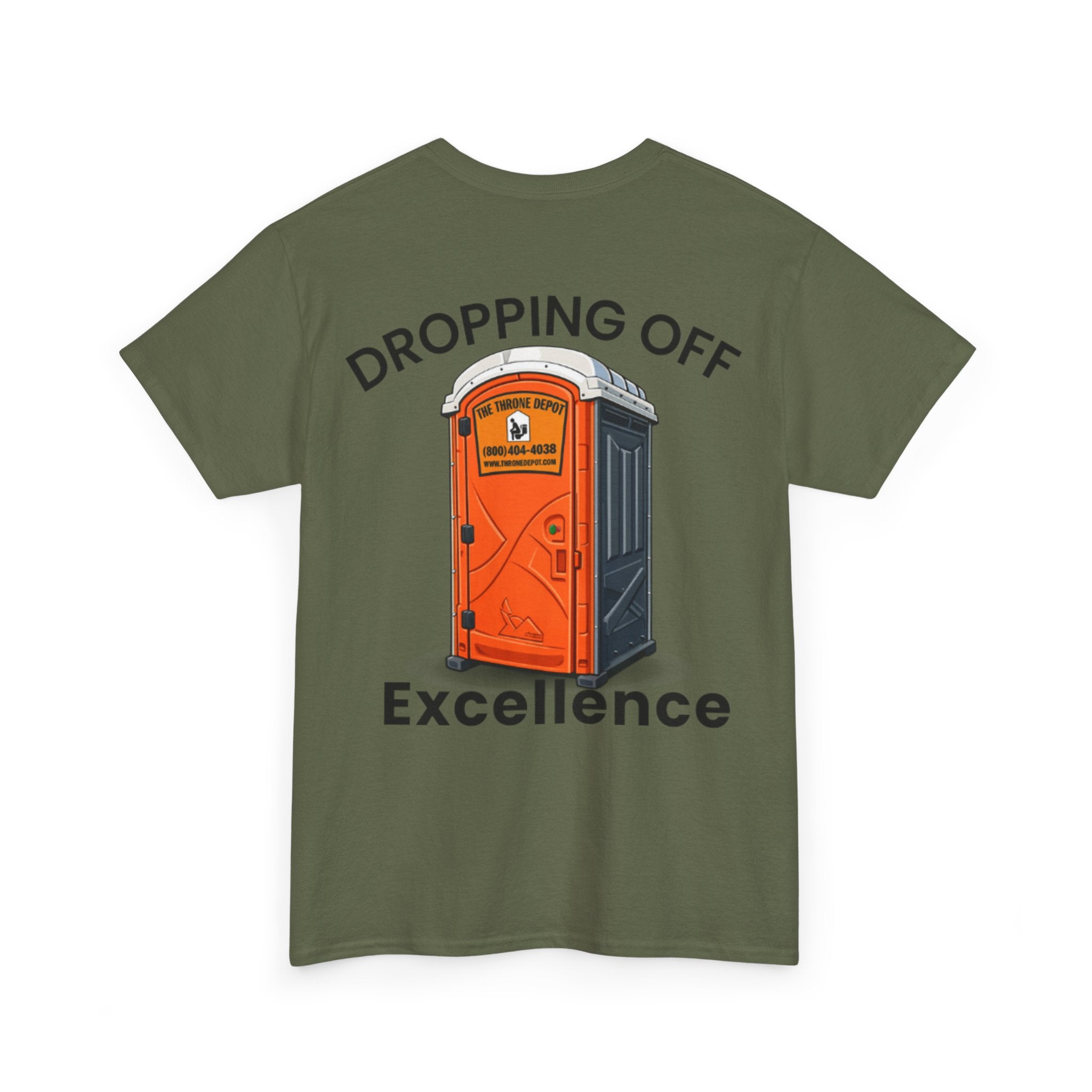 Dropping Off Excellence Tee | Porta Potty Illustration, Construction Humor