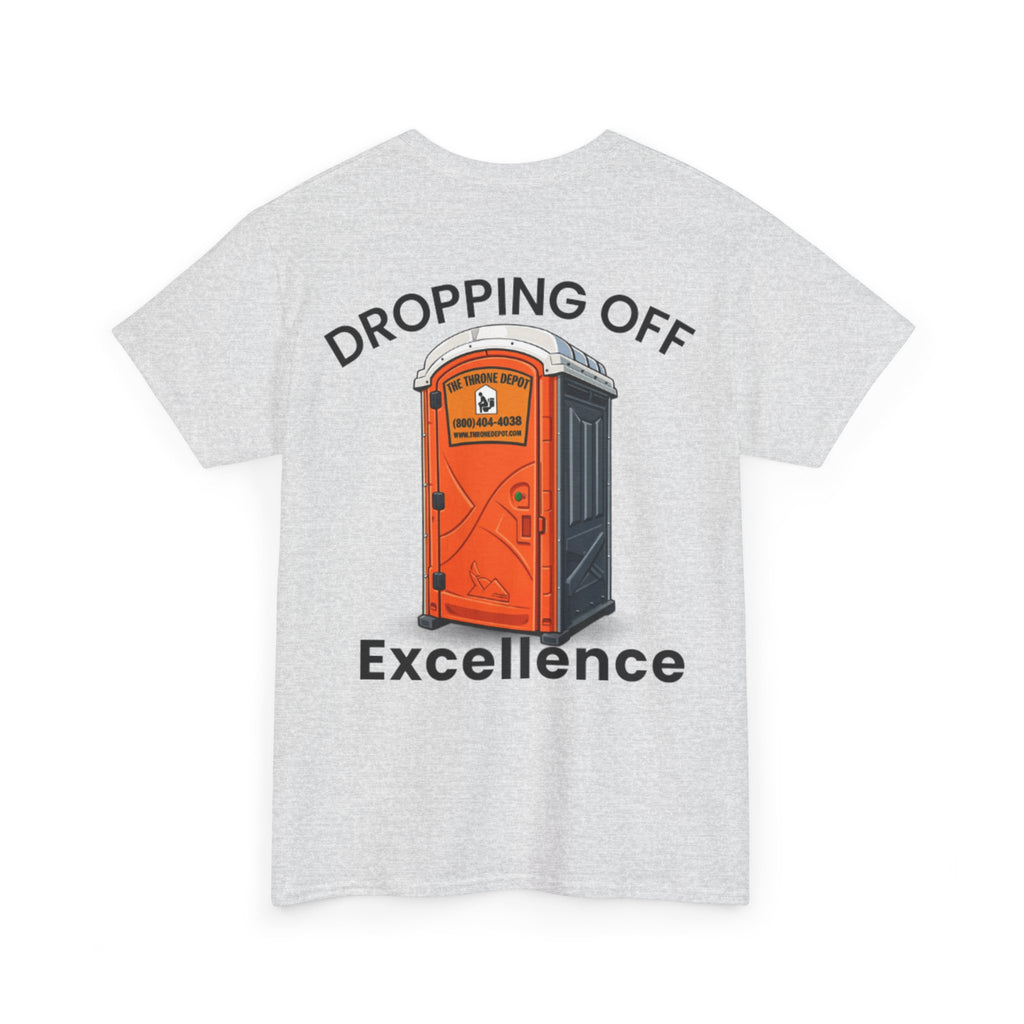 Dropping Off Excellence Tee | Porta Potty Illustration, Construction Humor