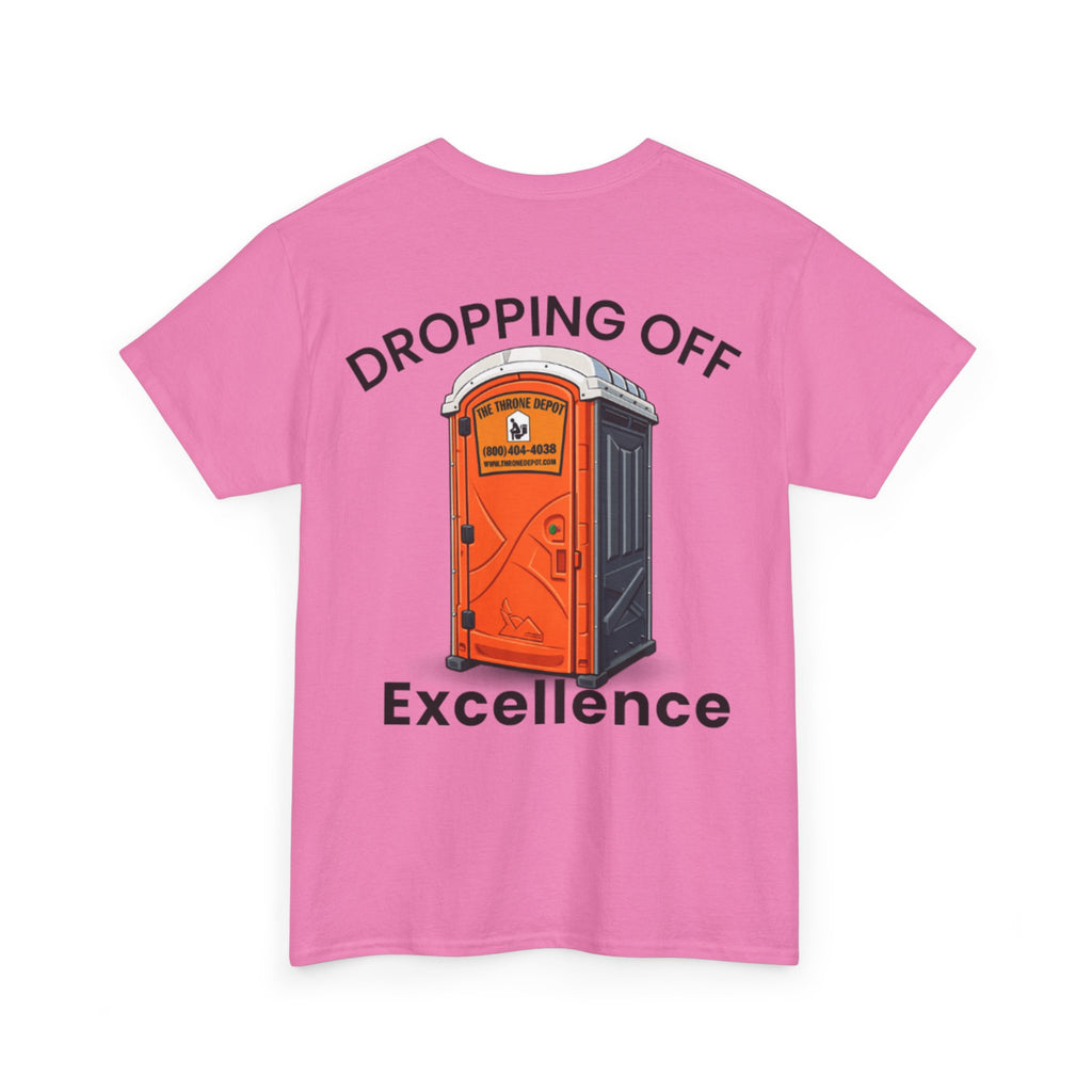 Dropping Off Excellence Tee | Porta Potty Illustration, Construction Humor