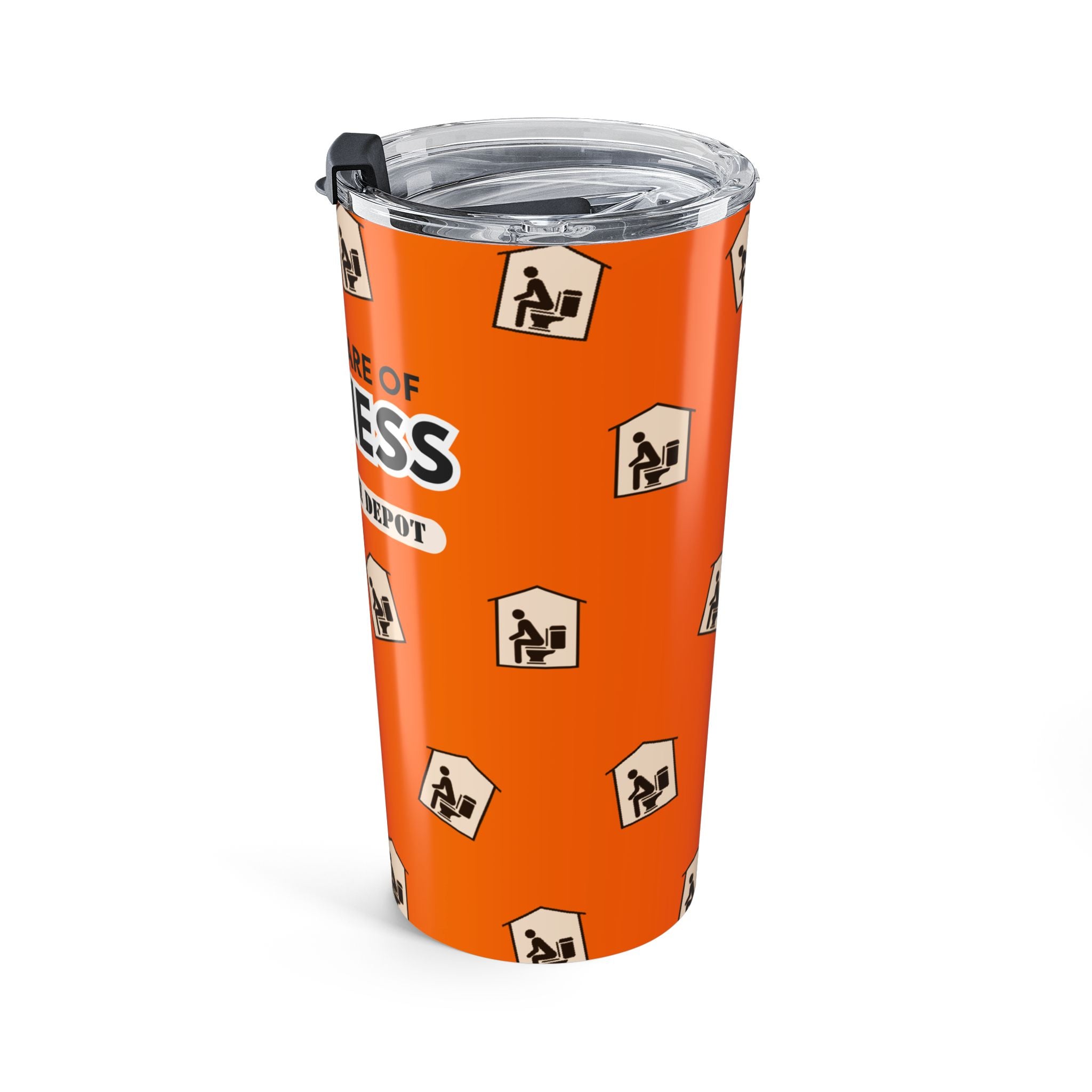 20oz Travel Tumbler — "Taking Care of Business" Orange Logo Stainless Insulated Cup