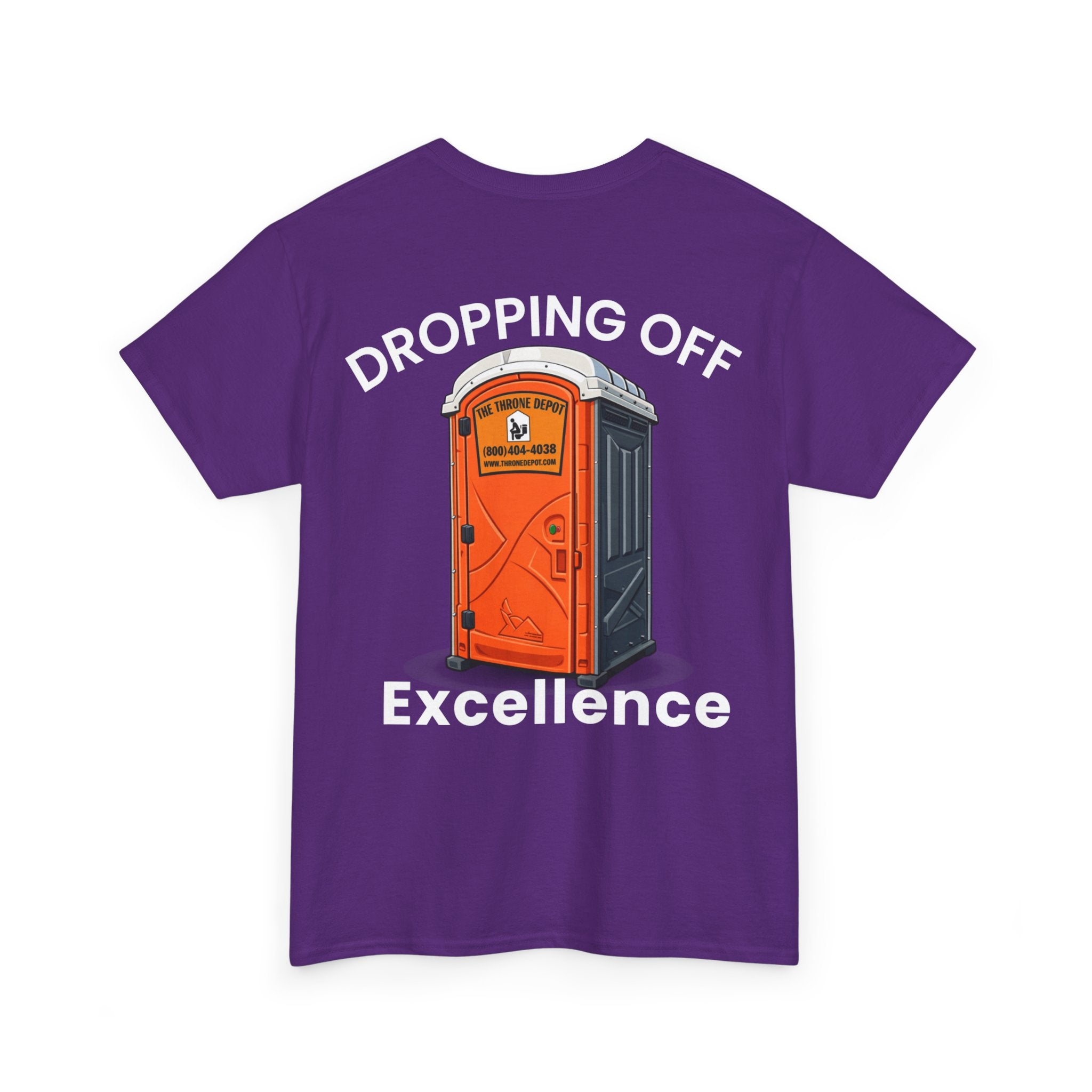 Dropping Off Excellence Tee | Porta Potty Illustration, Construction Humor