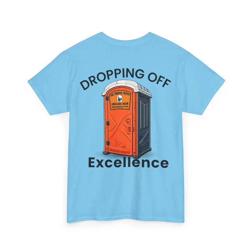 Dropping Off Excellence Tee | Porta Potty Illustration, Construction Humor