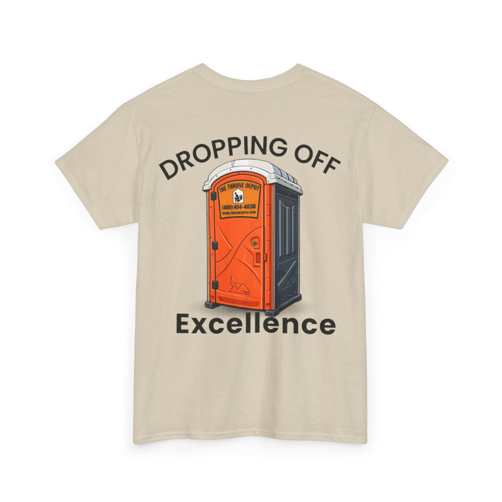 Dropping Off Excellence Tee | Porta Potty Illustration, Construction Humor