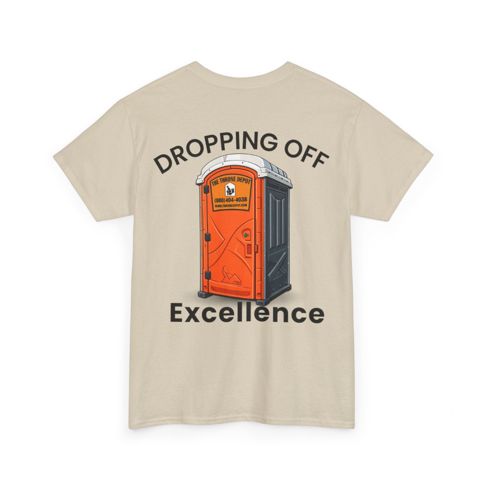 Dropping Off Excellence Tee | Porta Potty Illustration, Construction Humor