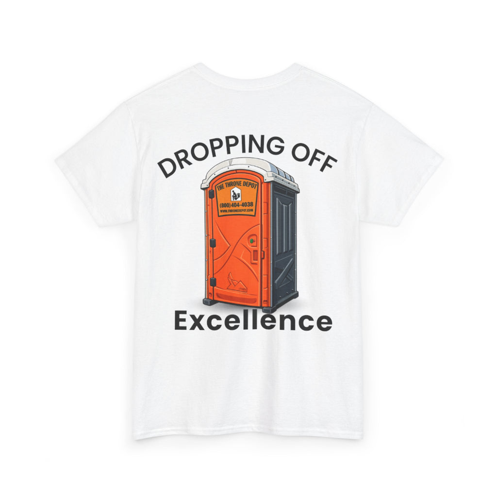 Dropping Off Excellence Tee | Porta Potty Illustration, Construction Humor
